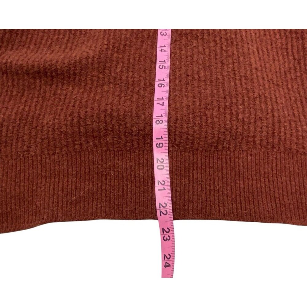 J CREW 365 Women Pullover Sweater Oversized V Neck Long Sleeve Sz S Orange 10-8 - Picture 5 of 9